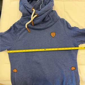 Wanakome Blue Hoodie with Brown Details